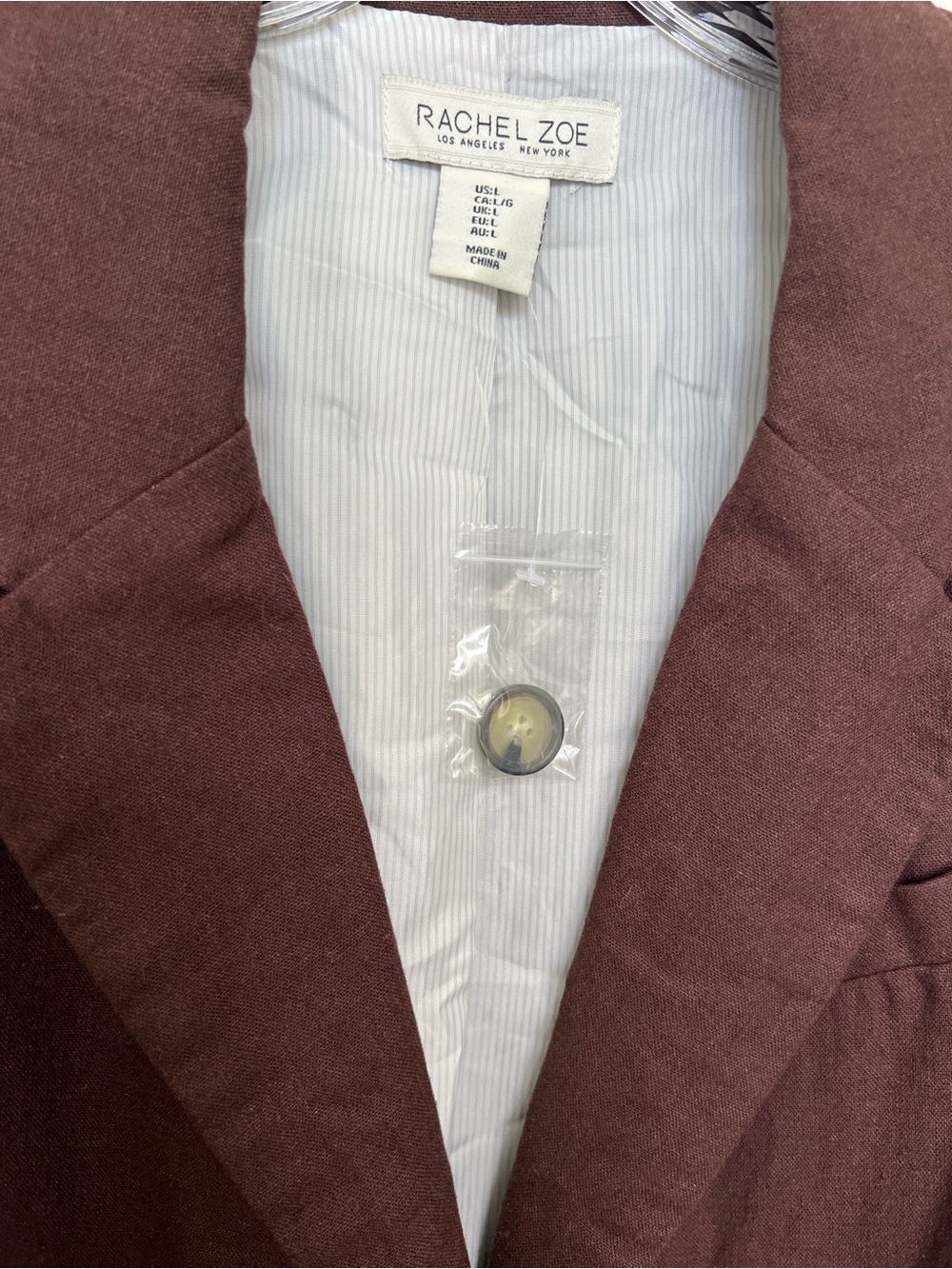 Rachel Zoe Women's Brown linen short Blazer/ jacket - Picture 4 of 5